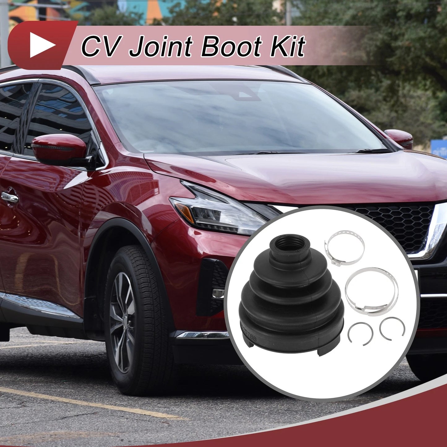 Inner CV Joint Boot Kit with Clamps for Nissan Murano (2009–2014) No.C974A1JA0A