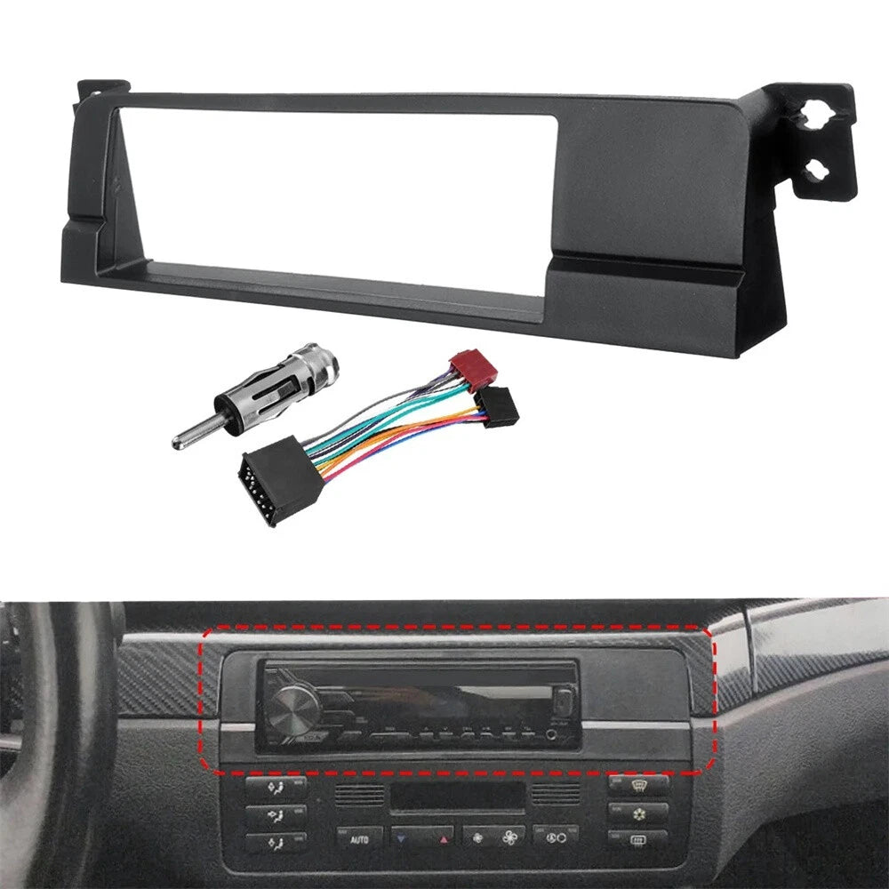 1 Din Radio Dash Frame Panel Cable Adapter for BMW 3 Series (1998-2005)