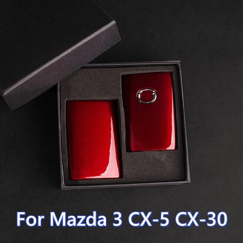 Red Remote Key Fob Cover for Mazda 3, CX-5, CX-9, CX-30 (2004–2023)