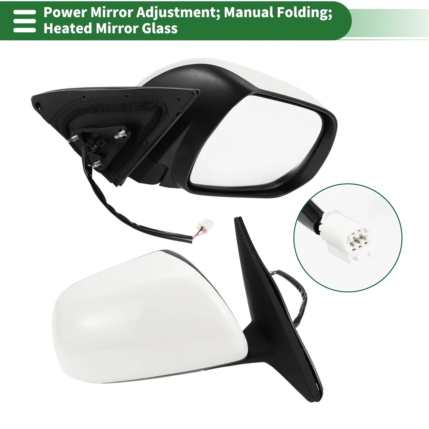 Right Side Door Mirror for Toyota Highlander (Heated) (2014–2019)