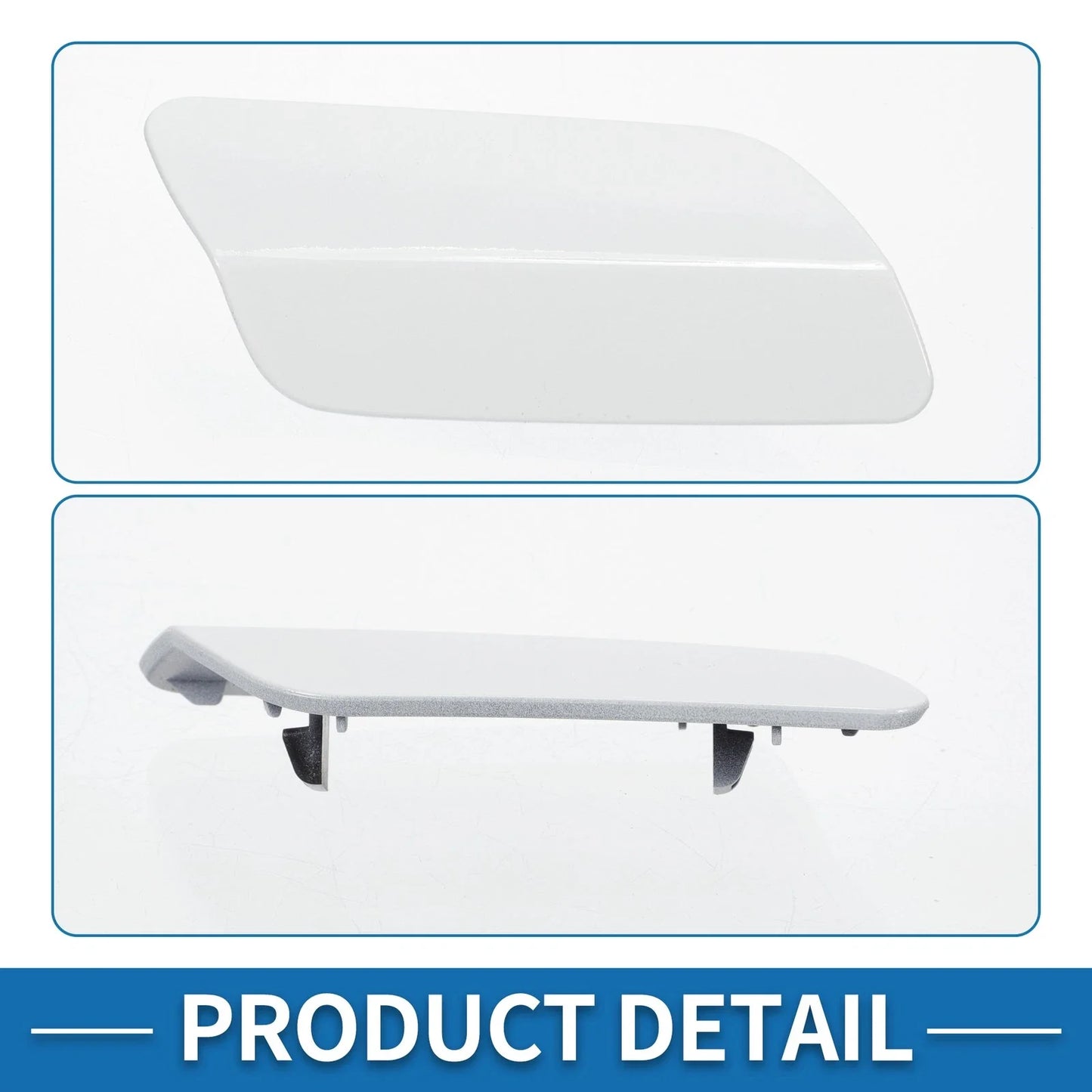 Front Right Side Bumper Headlight Washer Nozzle Cover Cap for BMW 640i White