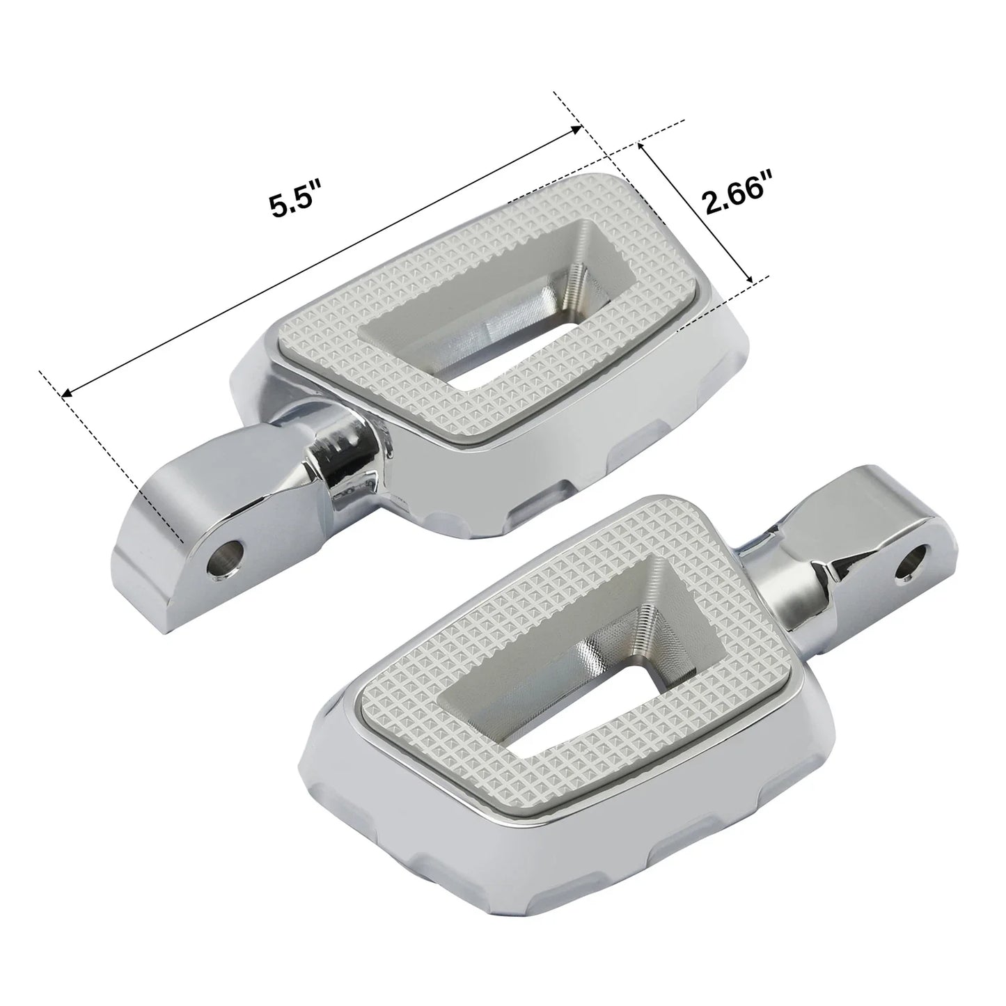 Chrome Passenger Footpegs for Harley Street Fat Bob 2018-2025