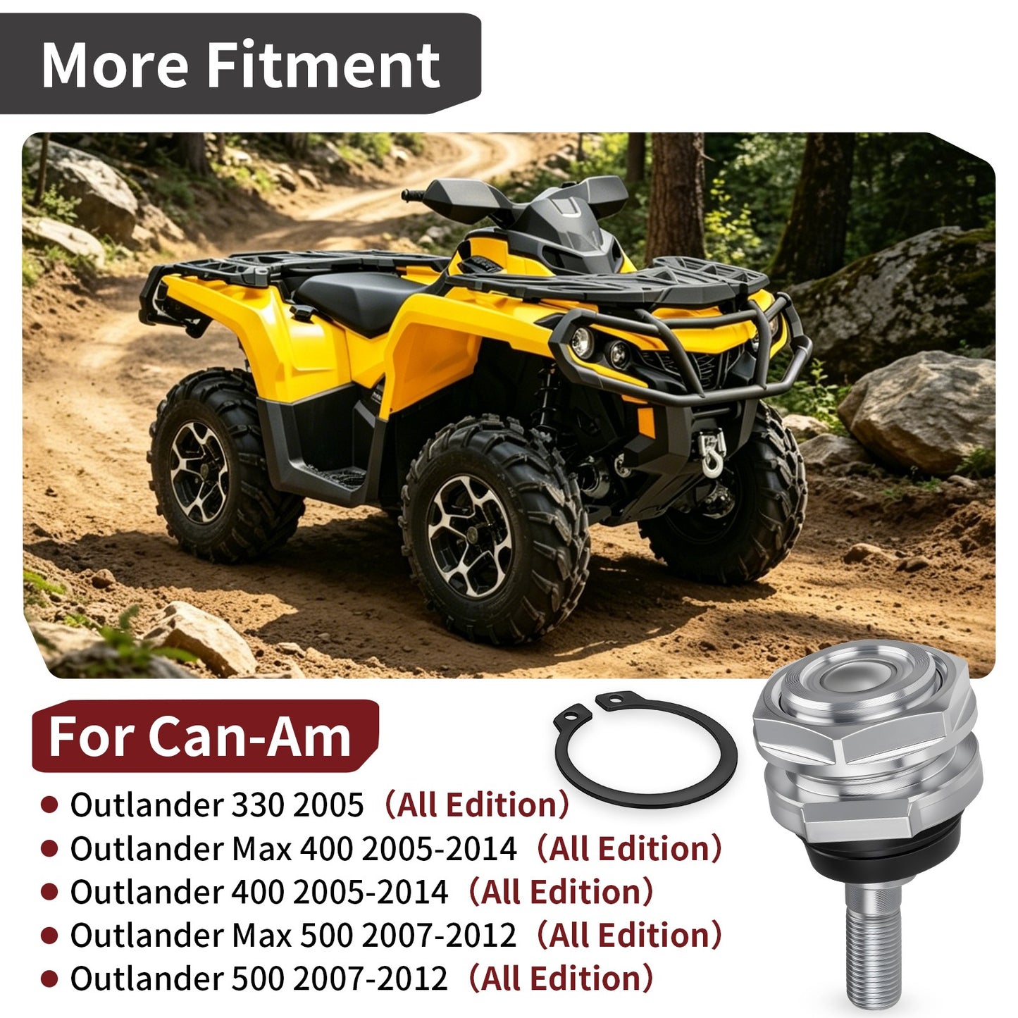 Upper Ball Joint for Can-Am Outlander 400 / Max 400 (2005–2014)