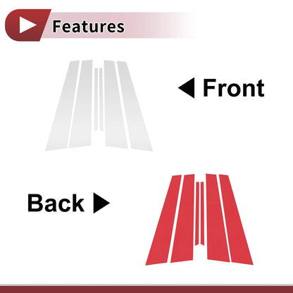 Set of 4 Door Pillar Window Trim for Lexus IS (1999–2006) Silver Tone