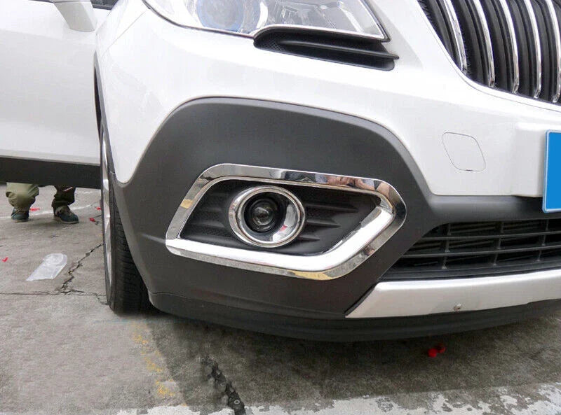 2 x ABS Chrome Front Fog Light Cover Trim Decor for Buick Encore (2013–2016)