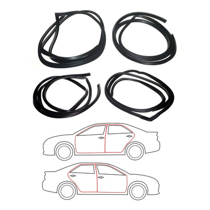 Set of 4 Door Weatherstrips for Toyota Corona Sedan (1964–1970)