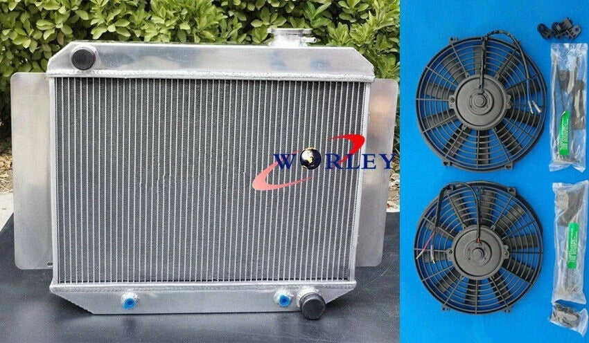 Aluminum Radiator with Fan for Holden Kingswood HD HR HK HT HG (1966–1971)
