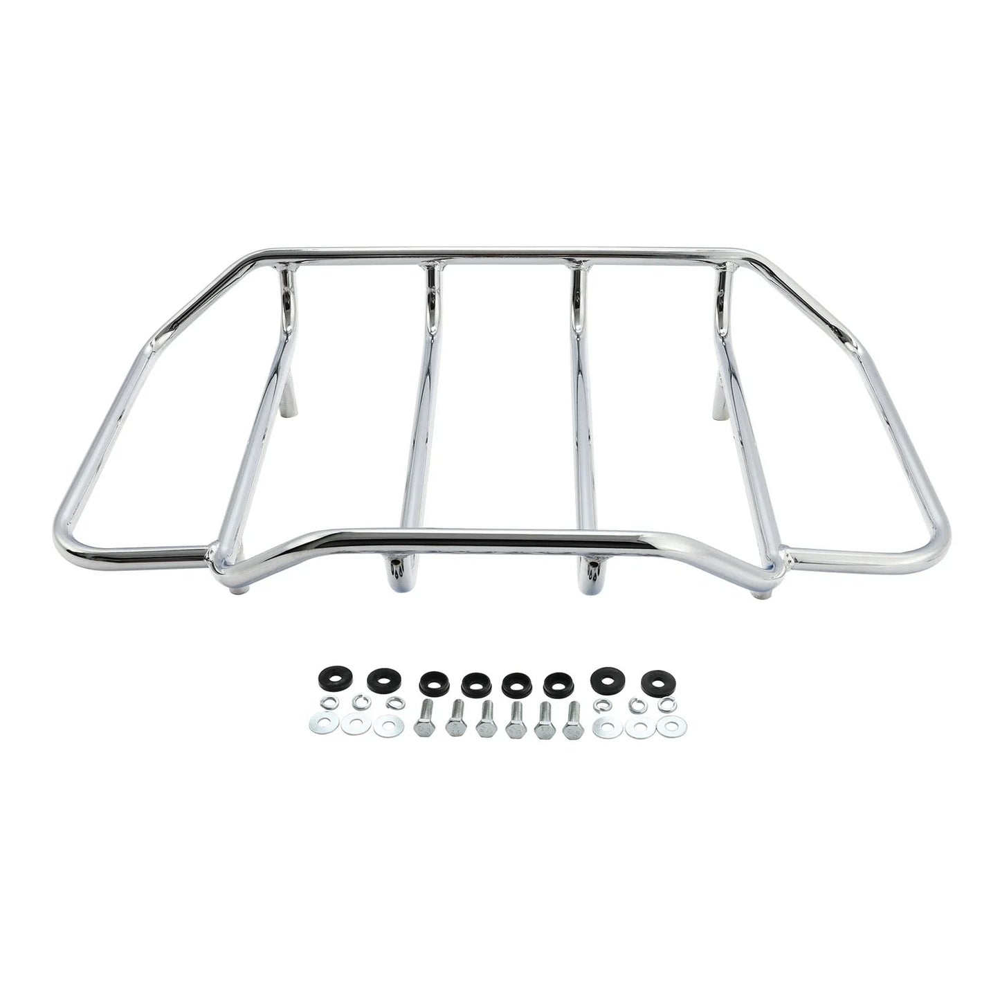 Chrome Luggage Top Rack for Harley Touring Road King Street Glide (2009-2023)