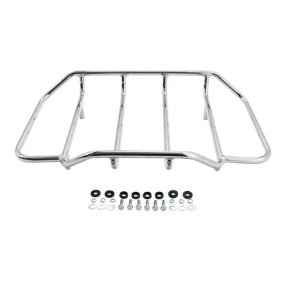 Chrome Luggage Top Rack for Harley Touring Road King Street Glide (2009-2023)