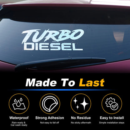 Reflective Bumper Decal for Turbo Diesel (Personalized)