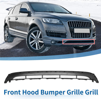 Front Lower Hood Bumper Grille for Audi Q7 (2010–2015) Black ABS Plastic