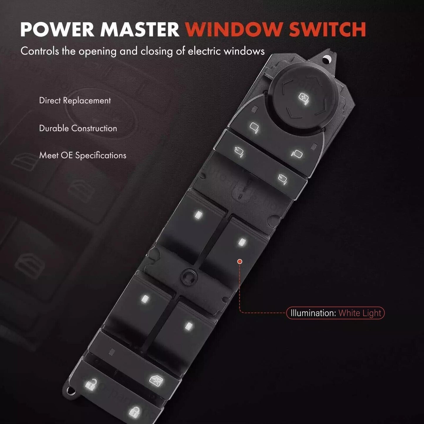 Power Window & Mirror Switch for Chevy Tahoe (2007–2014)
