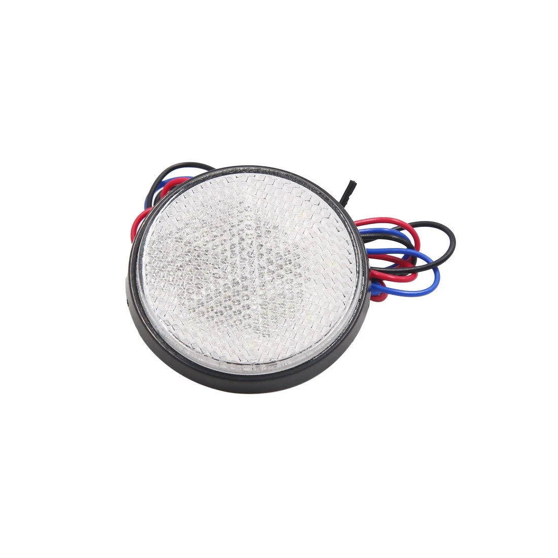 2X White LED Round Motorcycle Reflector Rear Tail Brake Stop Lamp