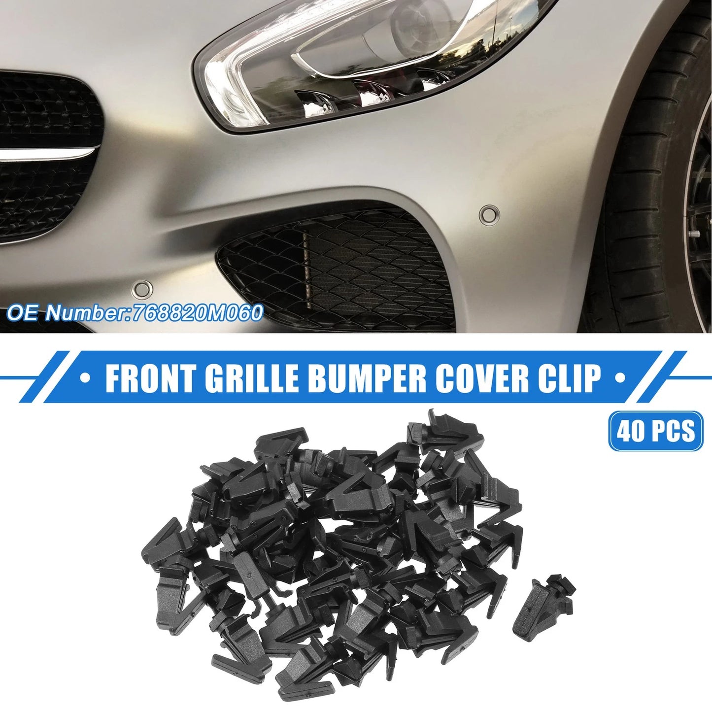 40 Pcs Front Grille Bumper Cover Clip for Nissan Altima (2002–2004)