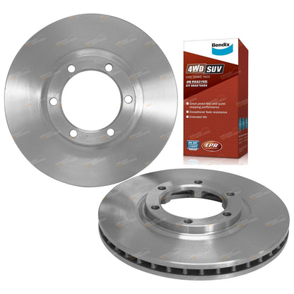 Front Disc Brake Rotors & 4WD Pads for Mitsubishi Triton MK (1996–2006)