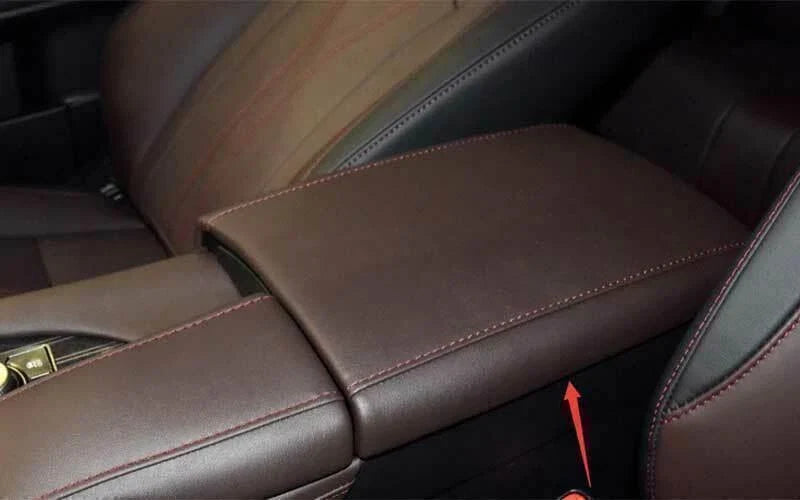 Armrest Box Cover Trim / Dark Brown Leather for Lexus RX350 450h (2016–2022)