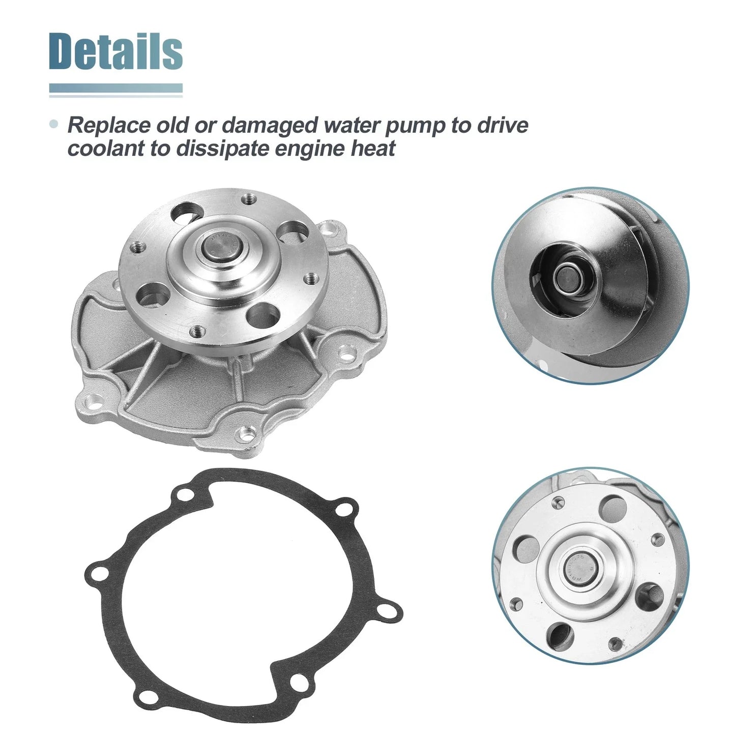 Water Pump AW5103 for Buick LaCrosse, Chevrolet Impala (2005-2008, 2012)