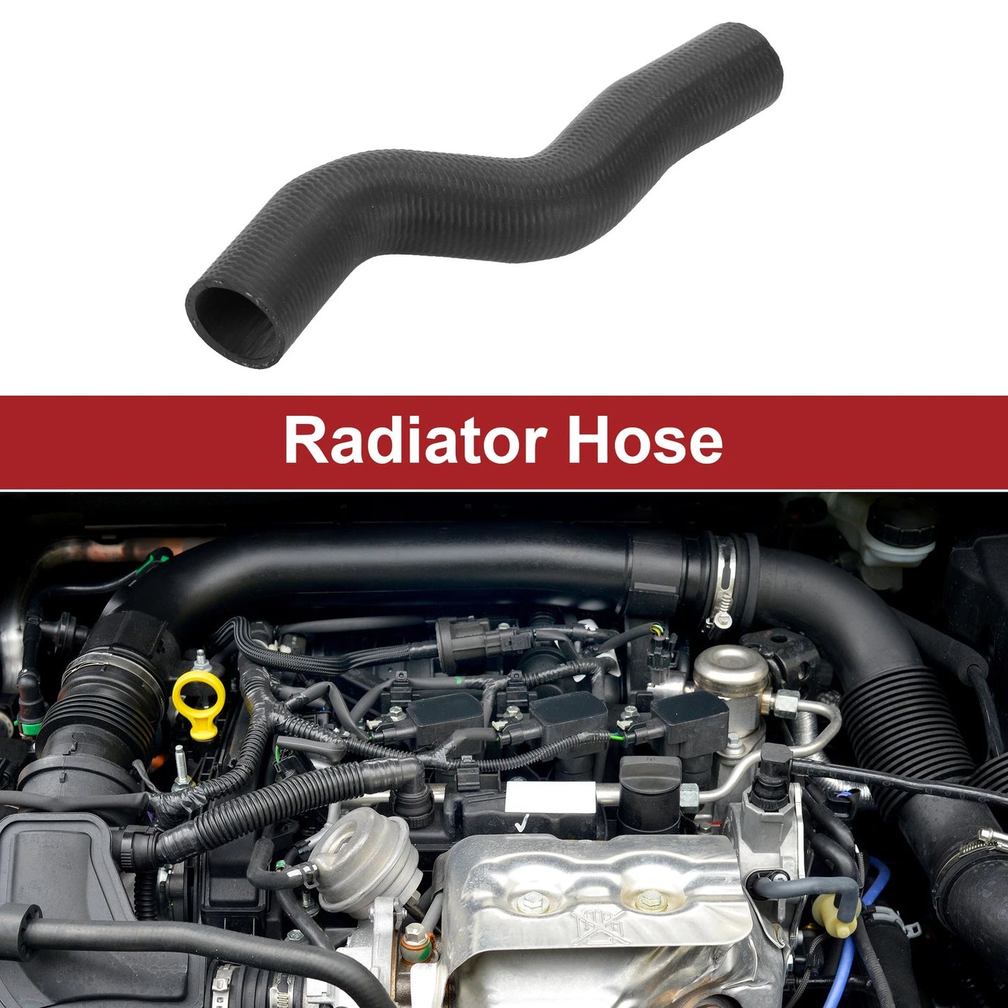 Radiator Hose for Honda Civic 1.8L (2012–2015) No. 19501R1AA01 Rubber Black