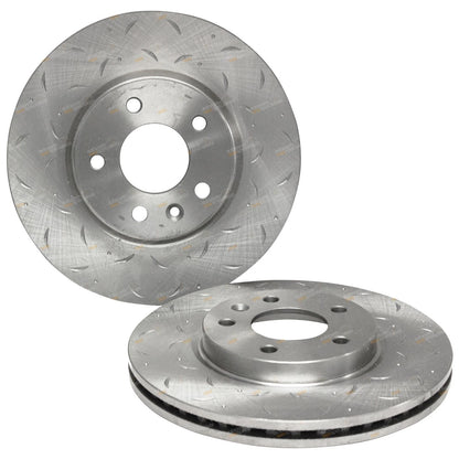 Front Slotted Dimple Drilled Brake Rotors for Cruze JG JH (2009–2017)