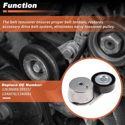 Drive Belt Tensioner Pulley Assembly for Chevy Equinox Cruze Malibu (2005–2020)