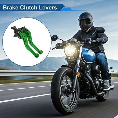 Adjustable Short Brake Clutch Levers for Honda Fury/VTX1300CX (2009–2018) Green