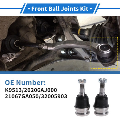 2X Front Lower Ball Joints for Saab 9-2X (2005–2006) No.K9513/20206AJ000/21067GA050