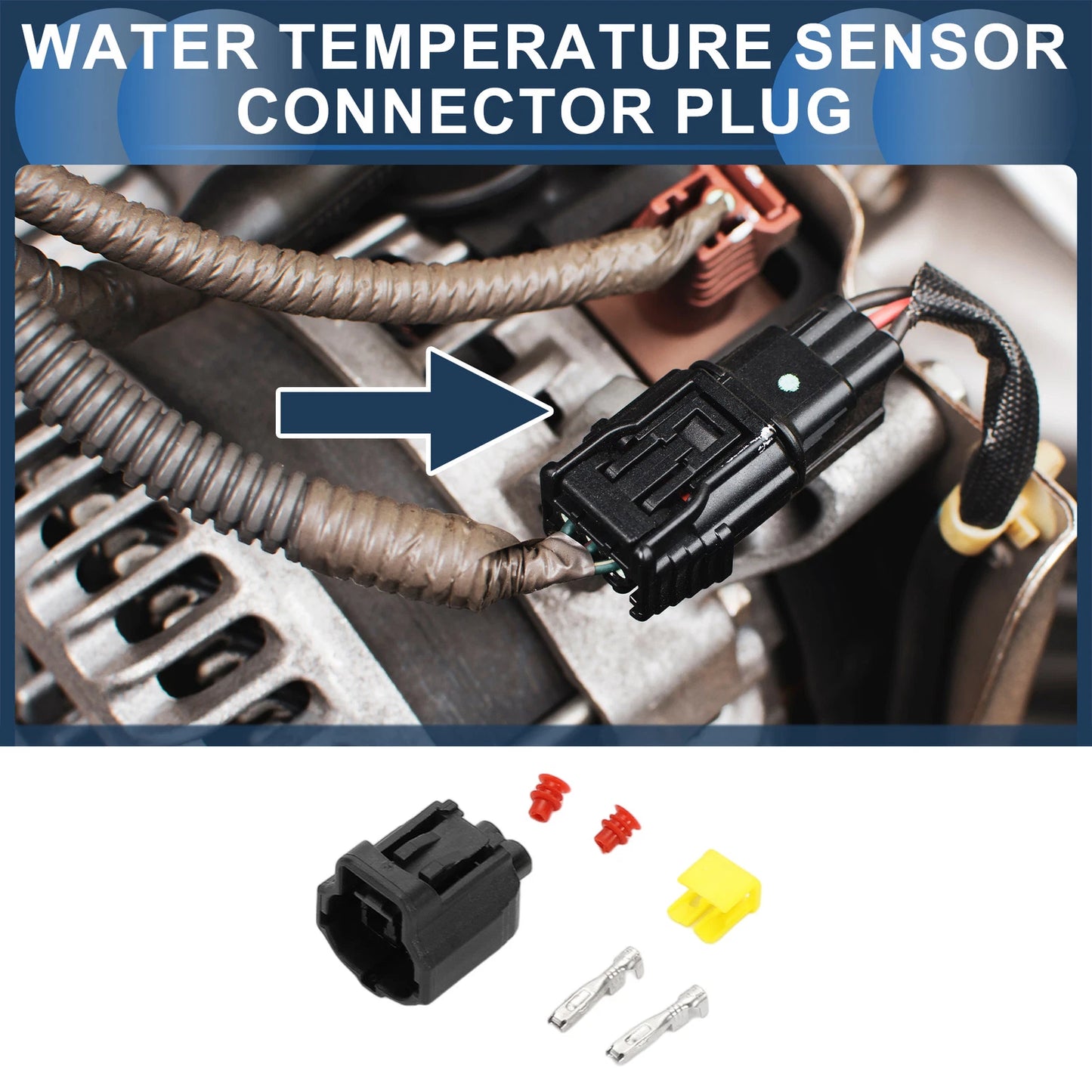 2 Pin Water Temperature Sensor Connector Plug for Honda