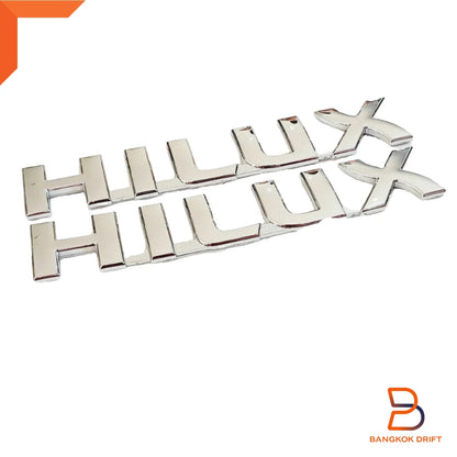 Chrome Rear Side Badge Set for Toyota Hilux Vigo MK6 MK7 (2005-2023)