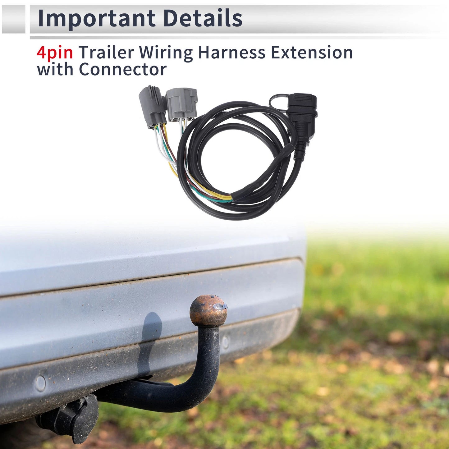 4 Pins Trailer Wiring Connector for Jeep Gladiator (2023)