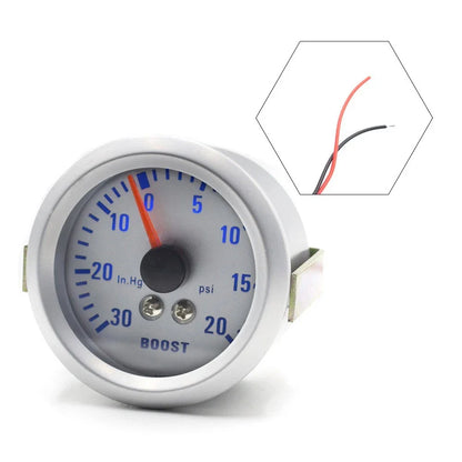 Boost Pressure Gauge 52mm Turbocharger for Car 12V 30–20 PSI Blue Light