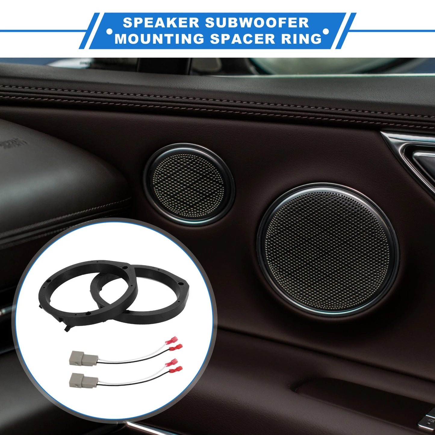 Set of 2 Speaker Spacer Rings for Honda Civic (6.5'')