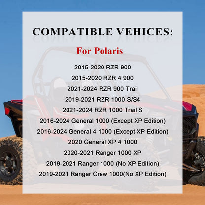 Set of 2 Tie Rod Ends for Polaris RZR 900 1000 General 1000 Ranger 1000 (2015–2024)