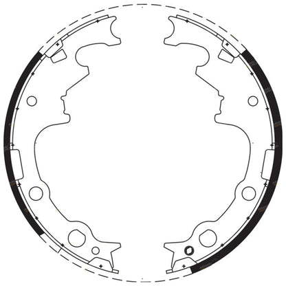 Set of Rear Brake Shoes for Jeep Wrangler TJ (1996–2007) 4X4