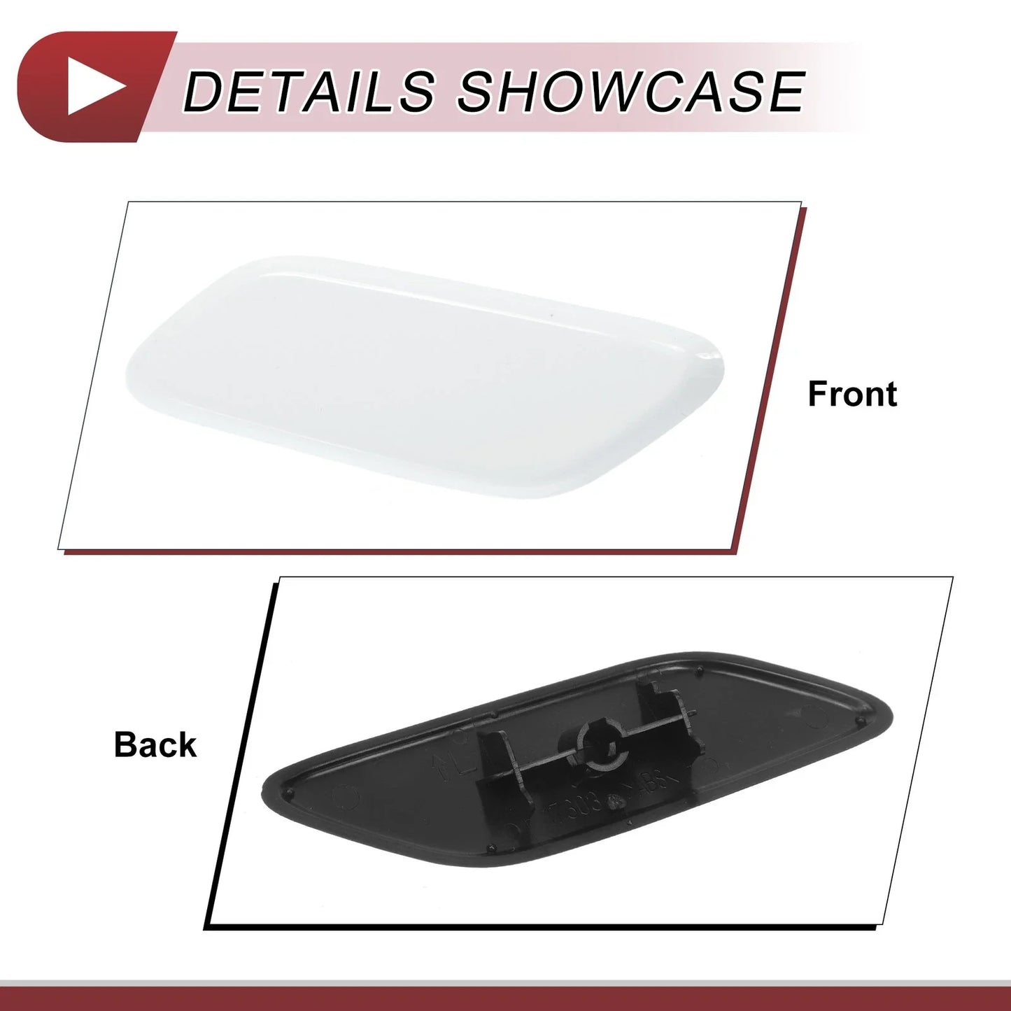 Front Left Washer Nozzle Cover for Honda CR-V MK3 Facelift (2009-2011) White