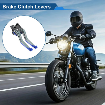 Brake Clutch Levers for BMW G310R (2017–2021) Titanium Handle Blue End 1 Pair