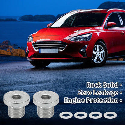 Set of 1 M12x1.25 Engine Oil Drain Plug with Gasket for Car Motorcycle