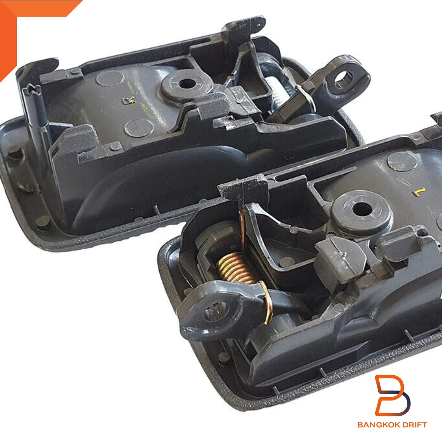 Grey Inner Front Door Handle Pair for Toyota Hilux (1997-2004)