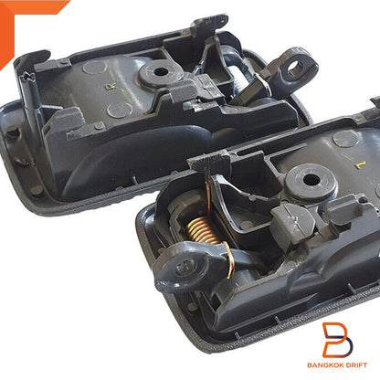 Grey Inner Front Door Handle Pair for Toyota Hilux (1997-2004)