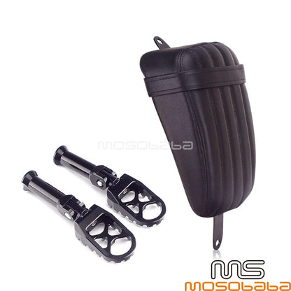 Rear Passenger Seat Cushion & Foot Pegs for Harley FXBRS FLHCS FLFB FLFBS (2018-2023)