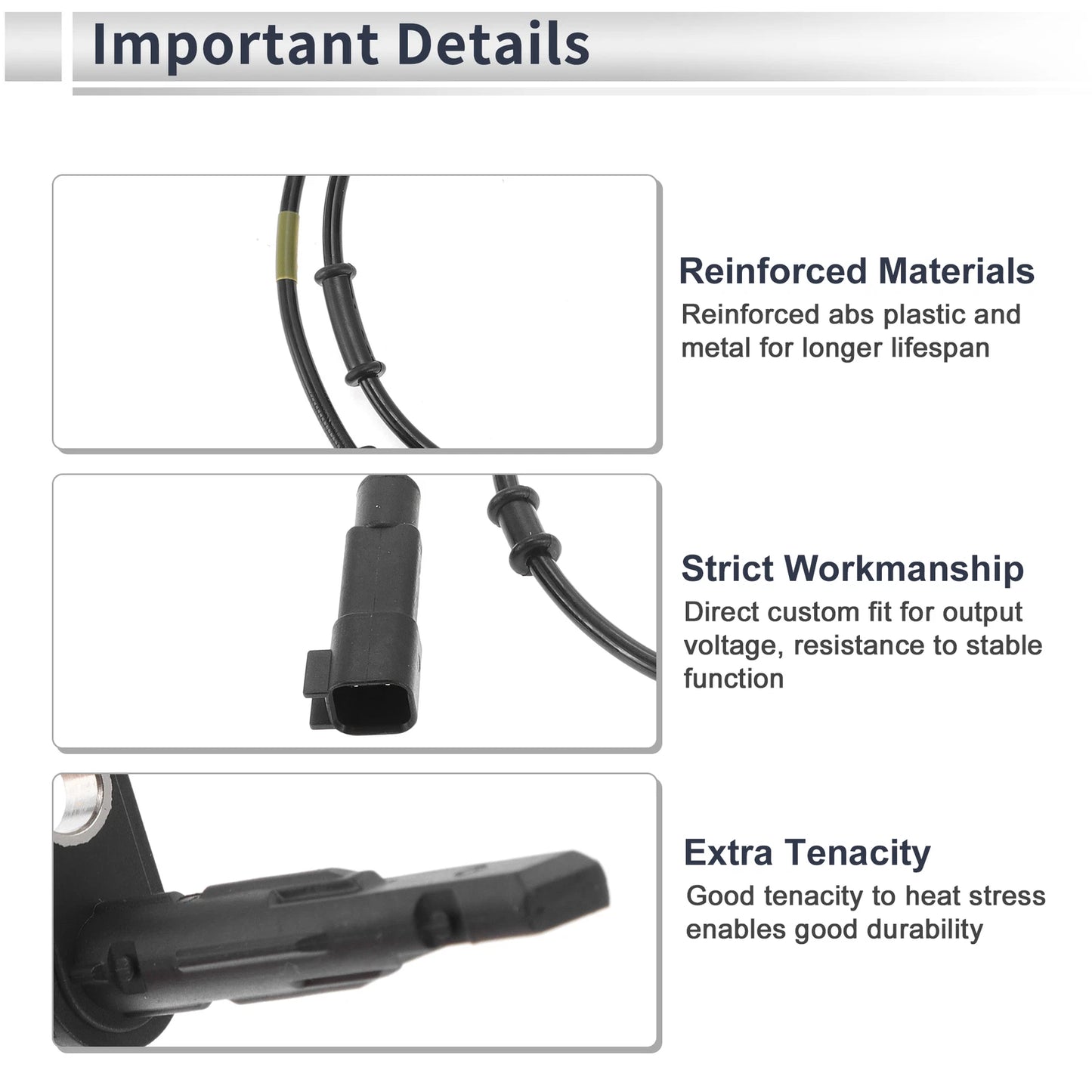ABS Wheel Speed Sensor Front Left for Chevrolet Equinox (2010–2017)