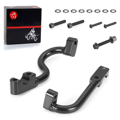 Set of 2 Black Handguard Mounts for Polaris Sportsman 570 800 850 1000 (2007–2024)