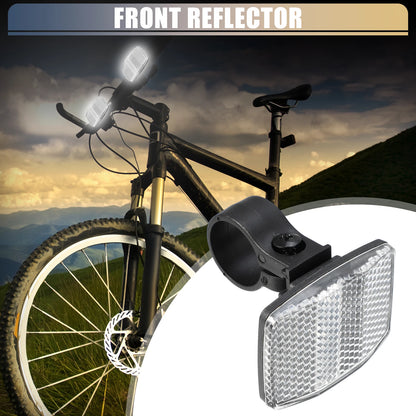 Bike Reflectors for Bicycle (2.17"x1.57") - White