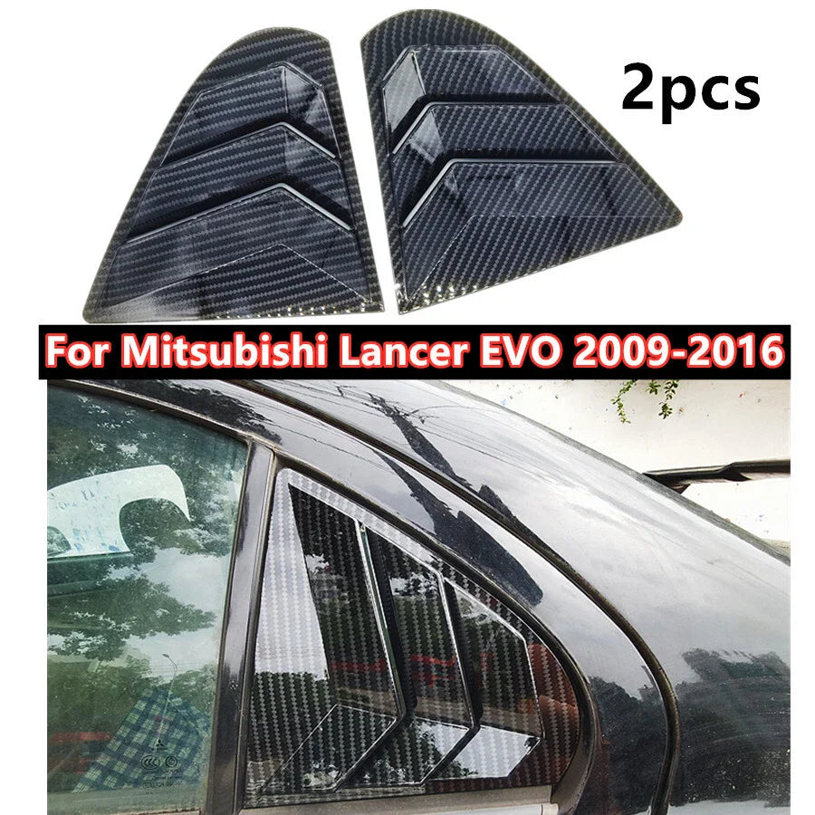 Carbon Fiber Side Vent Window Louver Cover for Mitsubishi Lancer EVO(2009–2016)
