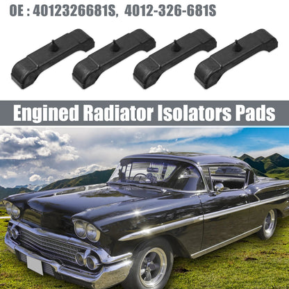 Set of 4 Engine Radiator Isolators Pads 4012326681S for GMC Sprint (1971–1977)