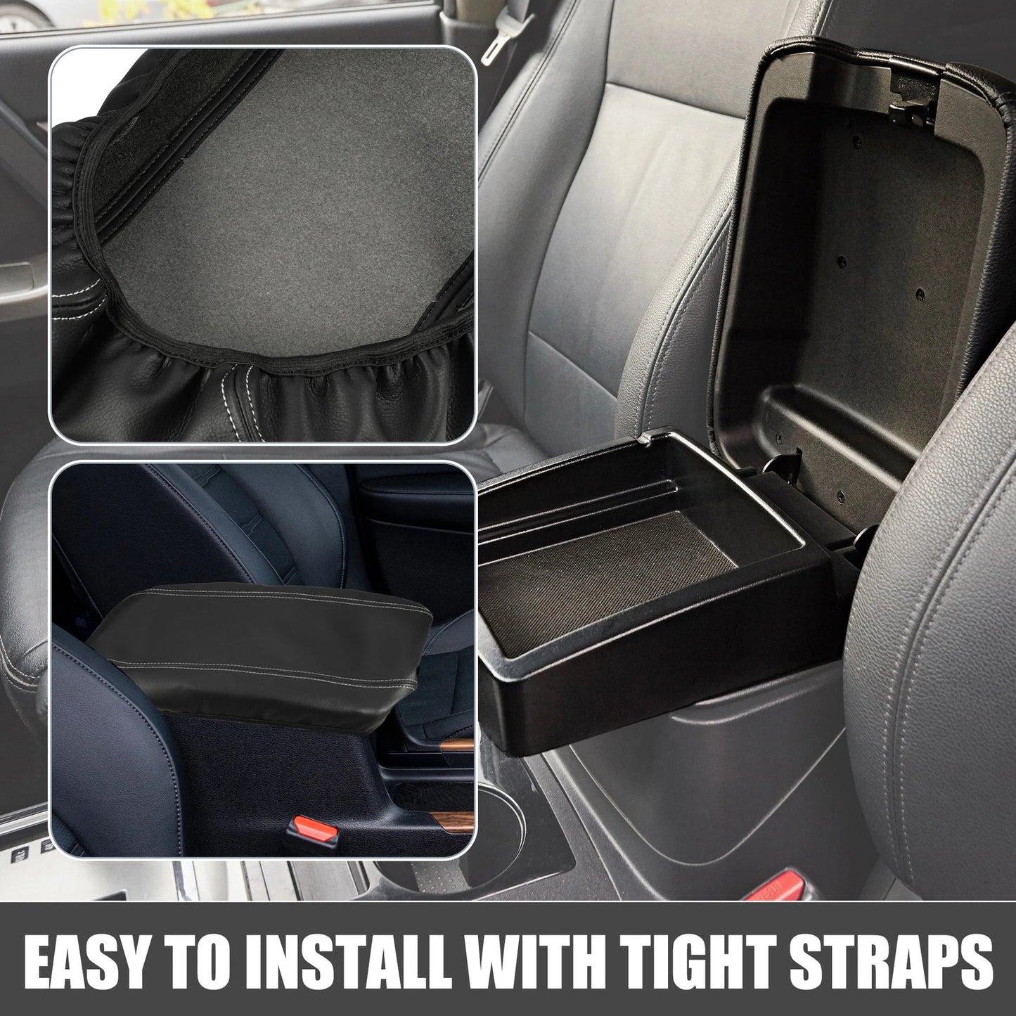 Center Console Armrest Cover for Toyota Venza (2021–2023) Black Gray
