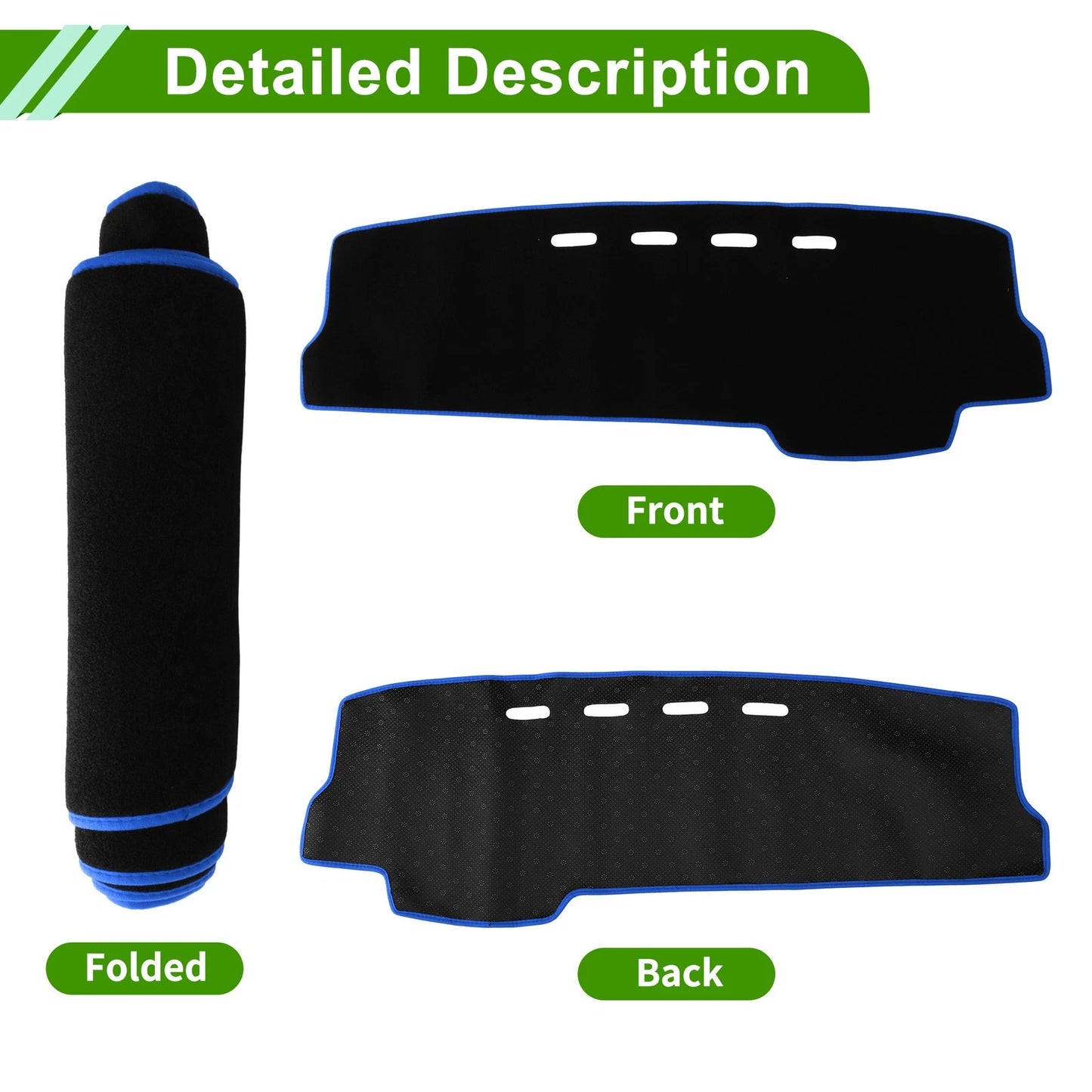 Dashboard Cover for Suzuki Alto (2019–2022) Black Blue Trim 1 Pc