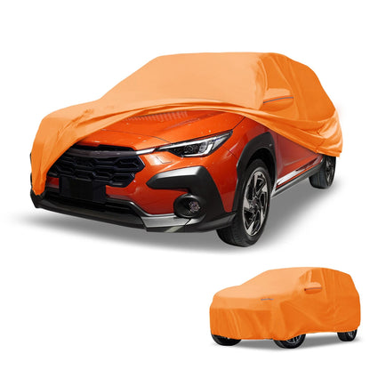 Waterproof Car Cover for Subaru Crosstrek (2018–2023) - Orange Cotton, Zipper