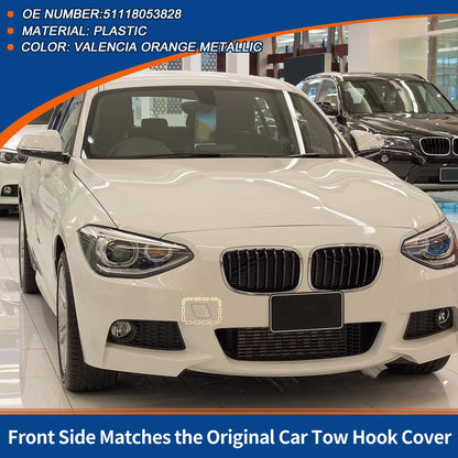 Front Car Bumper Tow Hook Cover for BMW (2011–2019) No. 51118053828 Valencia Orange Metallic