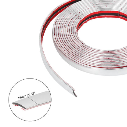 5m x 15mm Chrome Door Edge Trim for Universal Vehicles