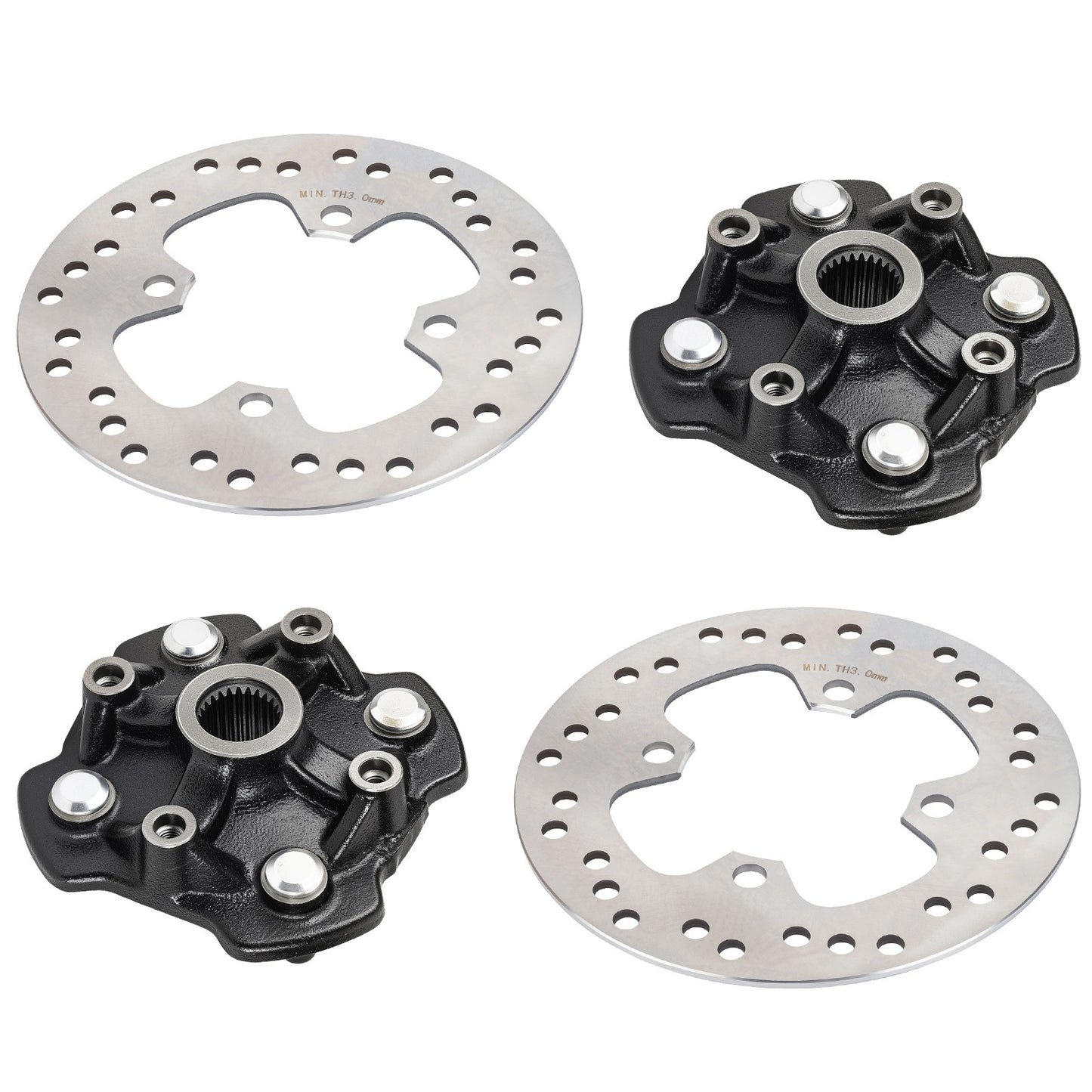 Set of 2 Front Wheel Hubs for Honda Rancher 420 Foreman 500 (2007–2019)